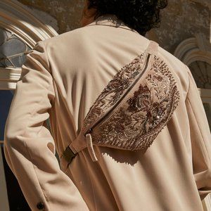 NWT! Free People Collection Wren Beaded Velvet Sling Bag